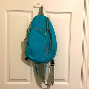 Blue Eddie Bauer sling pack